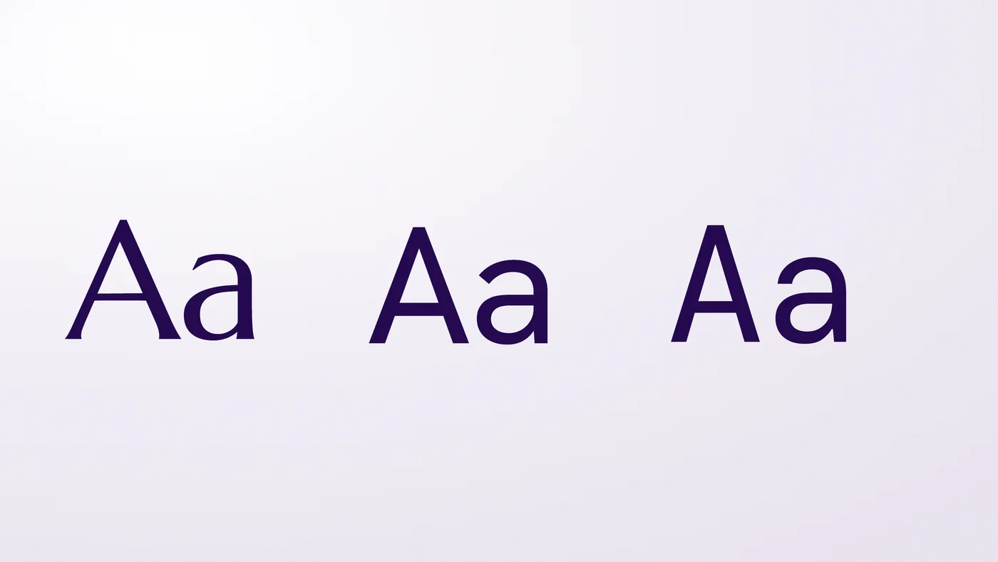 «Aa» em Marcellus, Hanken Grotesk e DM Mono.