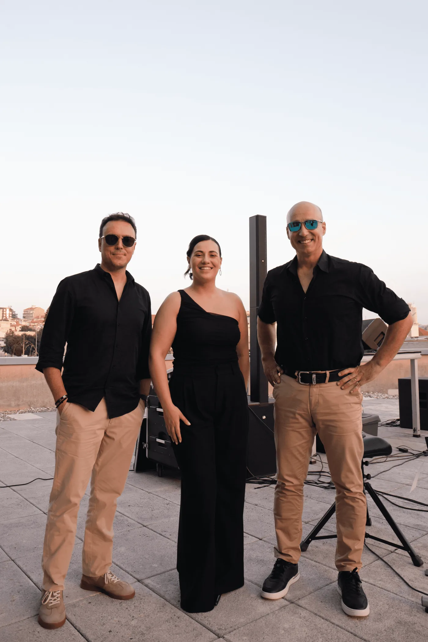 The three members of Smooth Bit standing side by side.